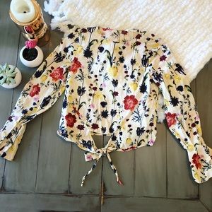 Boutique Style Floral Crop Top